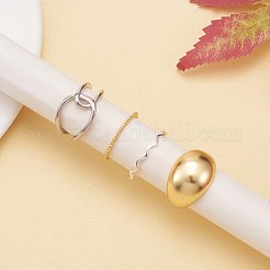 925 anneau de manchette ouvert en forme de chaîne boule en argent sterling pour femme&nbsp;JR870A