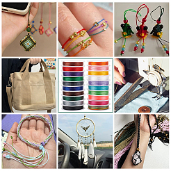 20 рулон круглого полиэфирного шнура 20 цветов OCOR-PH0004-83B