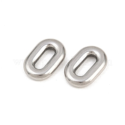 304ステンレススチールリンクリング  オーバル  変色なし  ステンレス鋼色  14x9x2.7mm  インナーサイズ：2.8x7.5mm&nbsp;STAS-A144-02C-P