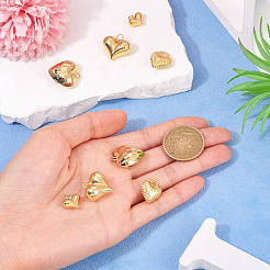 8 шт. 4 подвески в форме сердца из латуни&nbsp;KK-TA0002-93