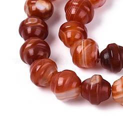 Окрашенные естественный агат бисер пряди&nbsp;G-T144-27C