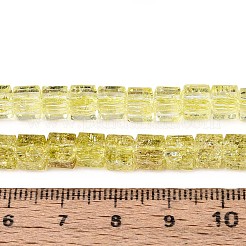 Хрустящие прозрачные стеклянные бусины нити&nbsp;GLAA-N062-6mm-05