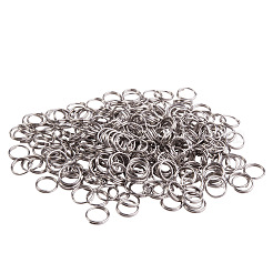ステンレススティールスプリットリング  ダブルループ丸カン  ステンレス鋼色  7x0.6mm  内径約5.8mm  215個/ 20g&nbsp;STAS-PH0002A-05P