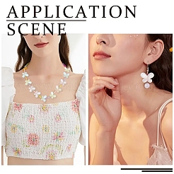 100 шт. 5 цвета прозрачные бусины из смолы&nbsp;RESI-YW0004-46