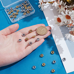 40 шт. 2 вида бусин из нержавеющей стали STAS-ME0002-45