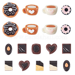 50шт 5 стиля непрозрачная смола имитация пищевых кабошонов&nbsp;CRES-TA0001-57