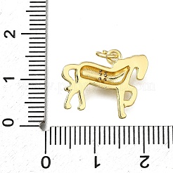 Латунные микропаве прозрачные подвески с фианитом&nbsp;LS-ZIRC-I070-061G