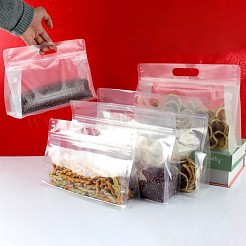 Прозрачная пластиковая сумка с замком на молнии X-OPP-L003-01E