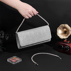 Manici per borsa in lega di cristallo e strass&nbsp;FIND-WH0431-64