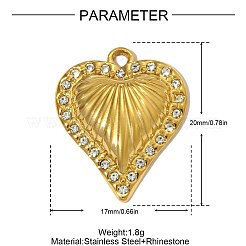 Нержавеющая сталь 304 с подвесками из стразов&nbsp;STAS-OY005-02G