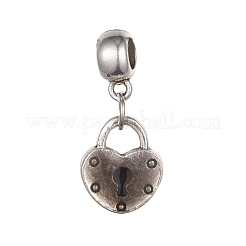 Tibetische Legierung europäische baumelnde Charms&nbsp;ENAM-I017-01AS