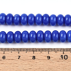 Непрозрачные с напылением стеклянные бусины&nbsp;GLAA-ZX008-8mm-18D