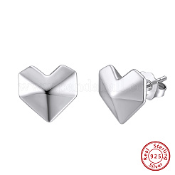 925 стерлингового серебра серьги стержня EJEW-C146-03P