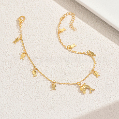 Латунные браслеты-подвески в виде дельфинов и рыб для женщин&nbsp;PZ0195