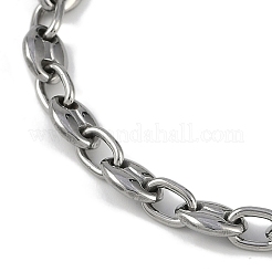 Bracciali a maglie ovali in acciaio inossidabile 304 per uomo e donna&nbsp;BJEW-G725-06P