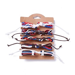 Браслеты из кожаного шнура для мужчин и женщин BJEW-C005-02B