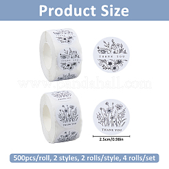 4 Rolle selbstklebende Papieraufkleber in 2 Ausführungen&nbsp;DIY-FH0010-69
