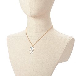 Colliers pendentif astronaute en alliage émaillé&nbsp;NJEW-JN03622-02