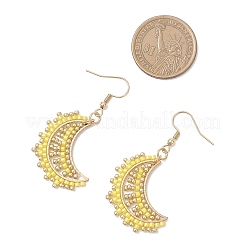 3 пара стеклянных серег-лунов&nbsp;EJEW-MZ00611