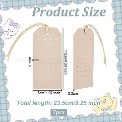 Держатель-органайзер для сережек-гвоздиков из искусственной кожи AJEW-WH0505-32C