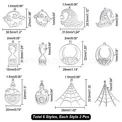 12 шт. 6 подвески из нержавеющей стали 201&nbsp;STAS-CA0001-38