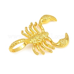 合金ペンダント  花のチャームが付いたサソリ  ゴールドカラー  49x34.5x5.5mm  穴：10.5x13.5mm&nbsp;AL-CBA2376-02G