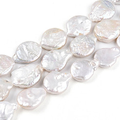 Нити бусин из натурального нуклеата кеши PEAR-S018-03H