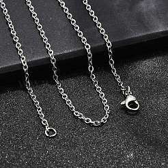 Не тускнеющие классические простые ожерелья унисекс из нержавеющей стали 304 для мужчин и женщин STAS-H325-P