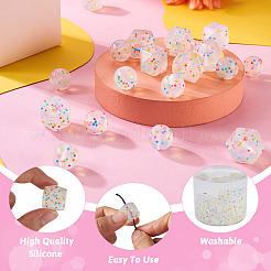 20шт 2 стиля силиконовые бусины SIL-TA0001-23