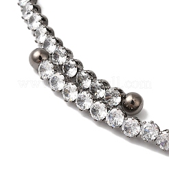 Эластичные ожерелья из латуни с цирконием NJEW-S425-01B