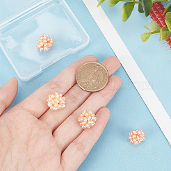 4 шт. круглые бусины из натурального культивированного пресноводного жемчуга PEAR-BC0001-07