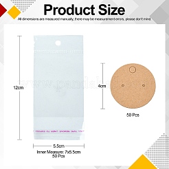 50шт бумажные карты для демонстрации ювелирных изделий CDIS-CJ0001-07