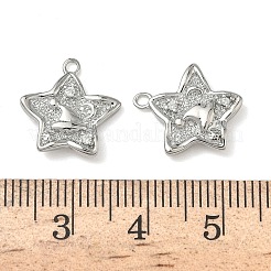 Рождественские подвески из латуни с микропаве из прозрачных кубических цирконий KK-A280-03A-P