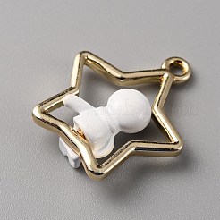 Подвески из эмали и сплава&nbsp;LS-FIND-WH0045-75