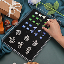 Прямоугольные прозрачные пластиковые подносы для ювелирных изделий AJEW-WH0413-11