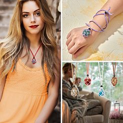 Плетеные шнуры из вощеной хлопчатобумажной нити макраме мешочек изготовление ожерелья&nbsp;AJEW-SW00021