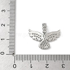 Латунные микропаве прозрачные подвески с фианитом&nbsp;KK-F924-10P