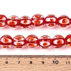 Бусы лэмпворк ручной работы&nbsp;LAMP-N028-20F