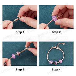 6шт 2 стиля латунный браслет в европейском стиле для изготовления&nbsp;MAK-SC0001-16