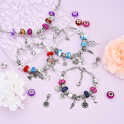 Наборы для самостоятельного изготовления браслетов из сплава и латуни в европейском стиле&nbsp;DIY-YW0010-66