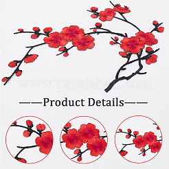6 шт. 6 стильные аппликации в форме цветка сливы&nbsp;PATC-GF0001-07