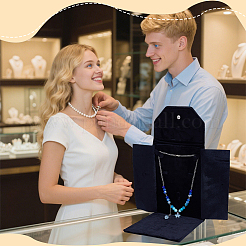 Бархатные мешочки для хранения украшений с откидной крышкой&nbsp;AJEW-WH0609-435A