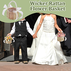 Пластиковые цветочные корзины с ручкой&nbsp;DIY-WH0899-431B