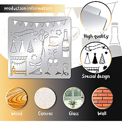 Трафареты для резки штампов из нержавеющей стали в стиле ретро DIY-WH0279-106