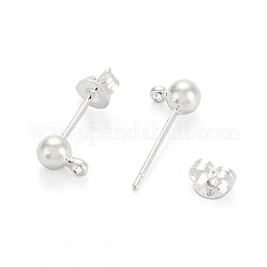 Посеребренные латунные серьги&nbsp;X-EC593-S