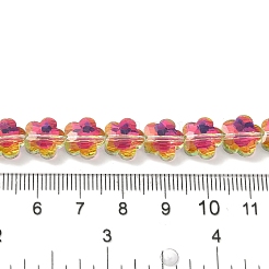 Стеклянные бусины с гальваническим покрытием  EGLA-B006-04A-HP02