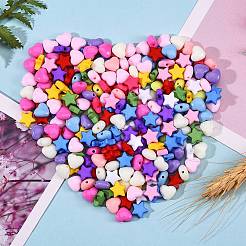 1500шт 15 стиля непрозрачные акриловые бусины SACR-SZ0001-13