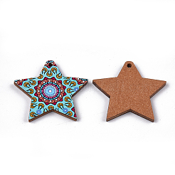 Печатные подвески из липы WOOD-S045-056B