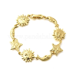 Латунь ссылка браслеты для женщин BJEW-C118-01G