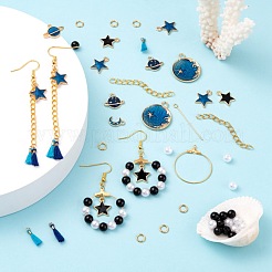 DIY kits de fabricación de pendientes colgantes con tema de cielo estrellado&nbsp;DIY-FS0001-49